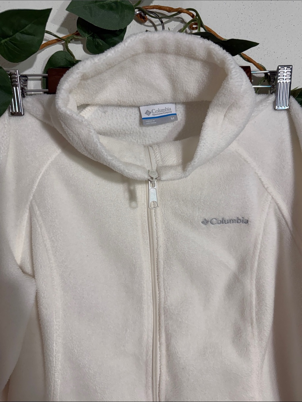 Columbia Women's Cream Full-Zip Teddy Fleece Jacket - Picture 3 of 4